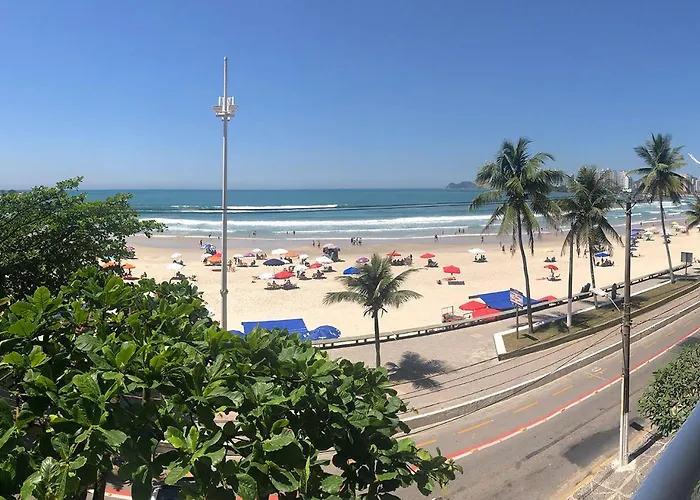 Apto Enorme Pe Na Areia, Vista Linda C/ Academia E Sauna Guarujá